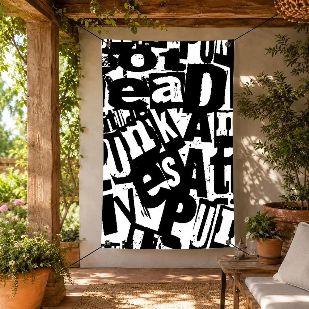One Of The Influential Punk Band Flags Decorative Flag Banner for Indoor Outdoor Wall Garden Yard Porch Patio Home Party Decor
