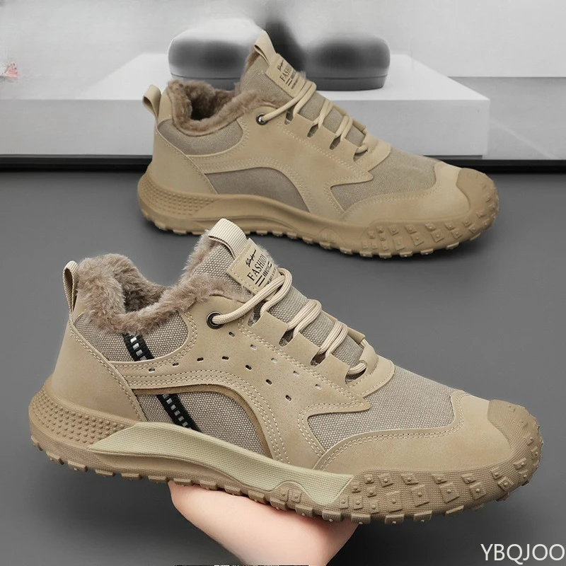 Baotou casual comfortable men's shoes winter new men's work wear-resistant hiking shoes fashionable versatile sneakers