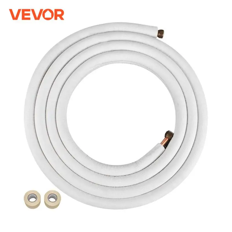 VEVOR Copper Line Set Copper Pipe for Mini Split Air Conditioner 16/25/50ft 1/2