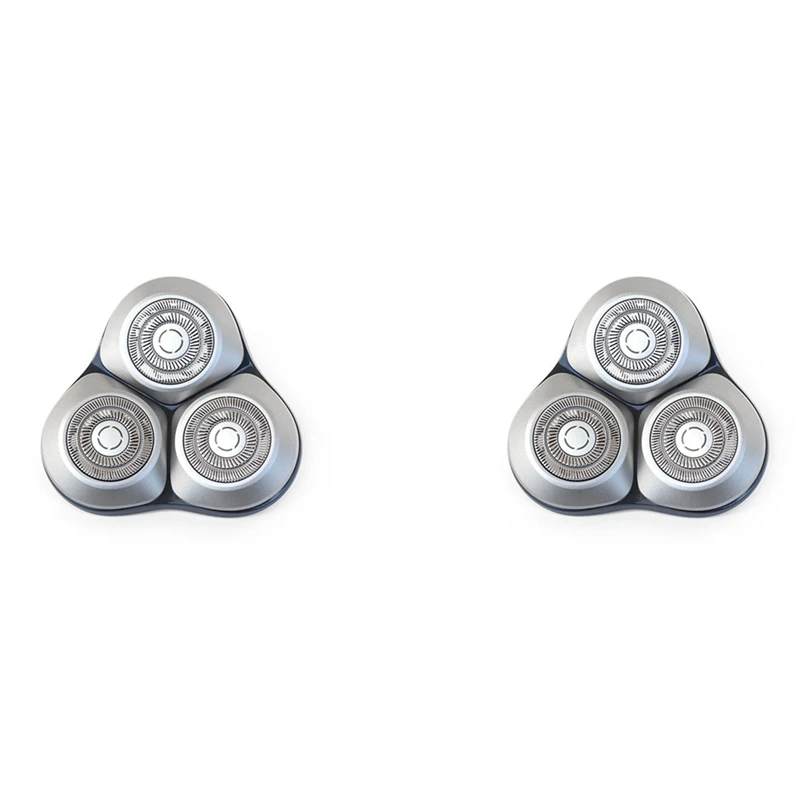 

2X для Xiaomi Mijia S101, электробритвы, сменное лезвие, триммер для бороды, бритва для бритья, сменная головка-синий + серебристый