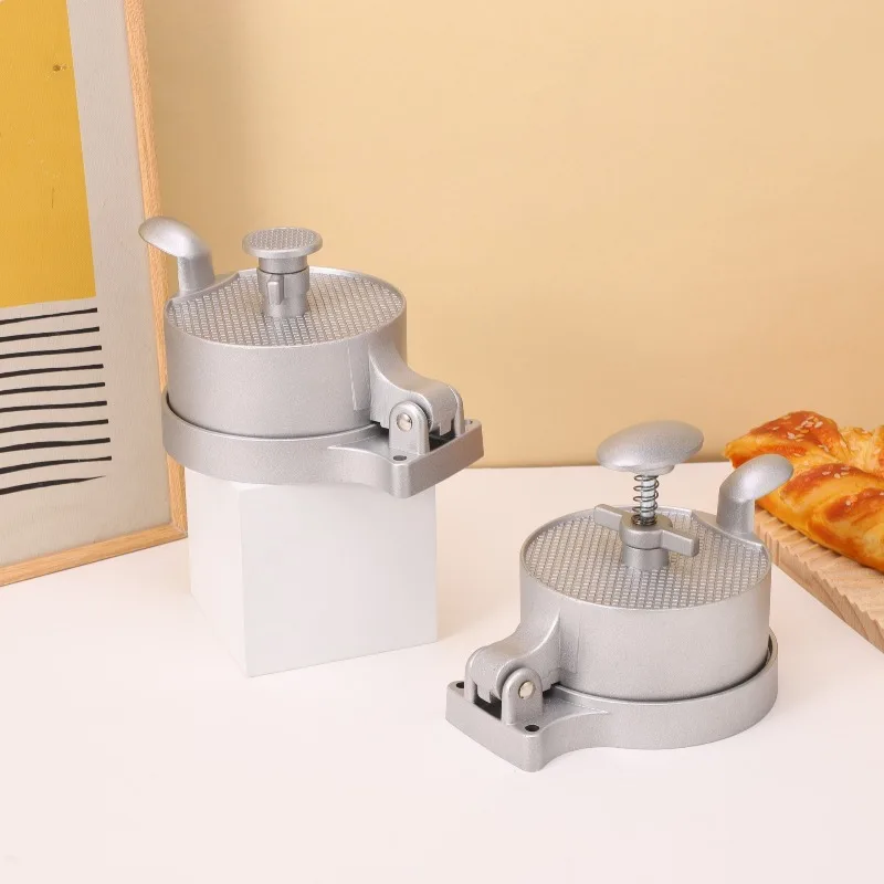 

Hand Press Small Hamburger Patty Maker with Adjustable Thickness, Aluminum Alloy Material for Home Kitchen Use Portable