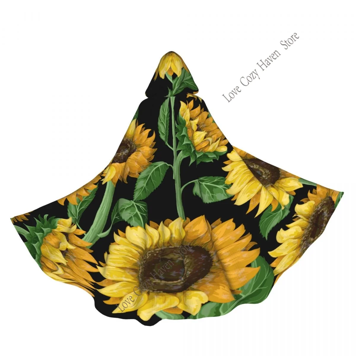 

Sunflowers Medieval Costume Witch Wicca Eif Hooded Unisex