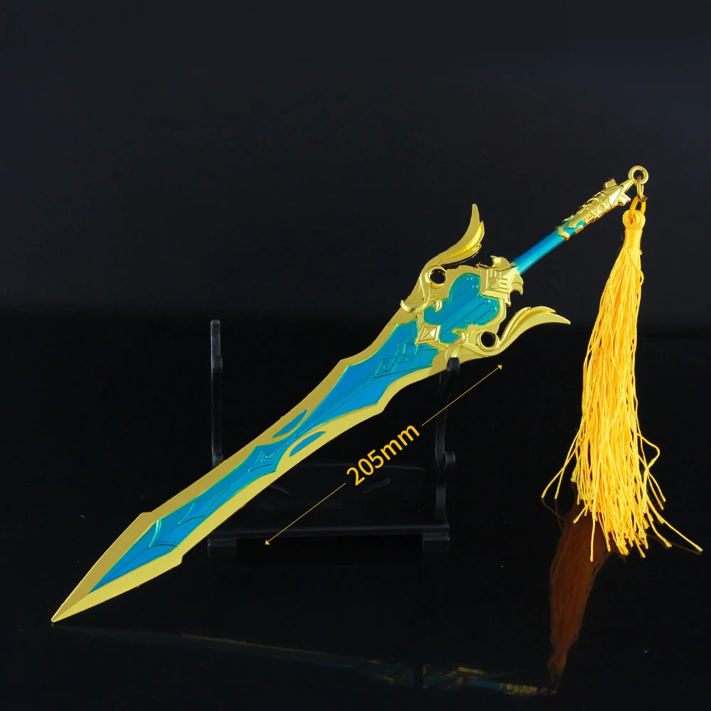 Genshin Impact Wolfs Gravestone Greatsword Model - 20.5cm (8.07 Inches), Zinc Alloy, Rustproof - Perfect for Game Fans