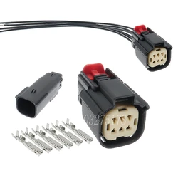 1 Set 6 Pin 33472-0606 33482-0601 Waterproof Automobile Headlight Cable Connector for Ford Mondeo Buick Chevrolet