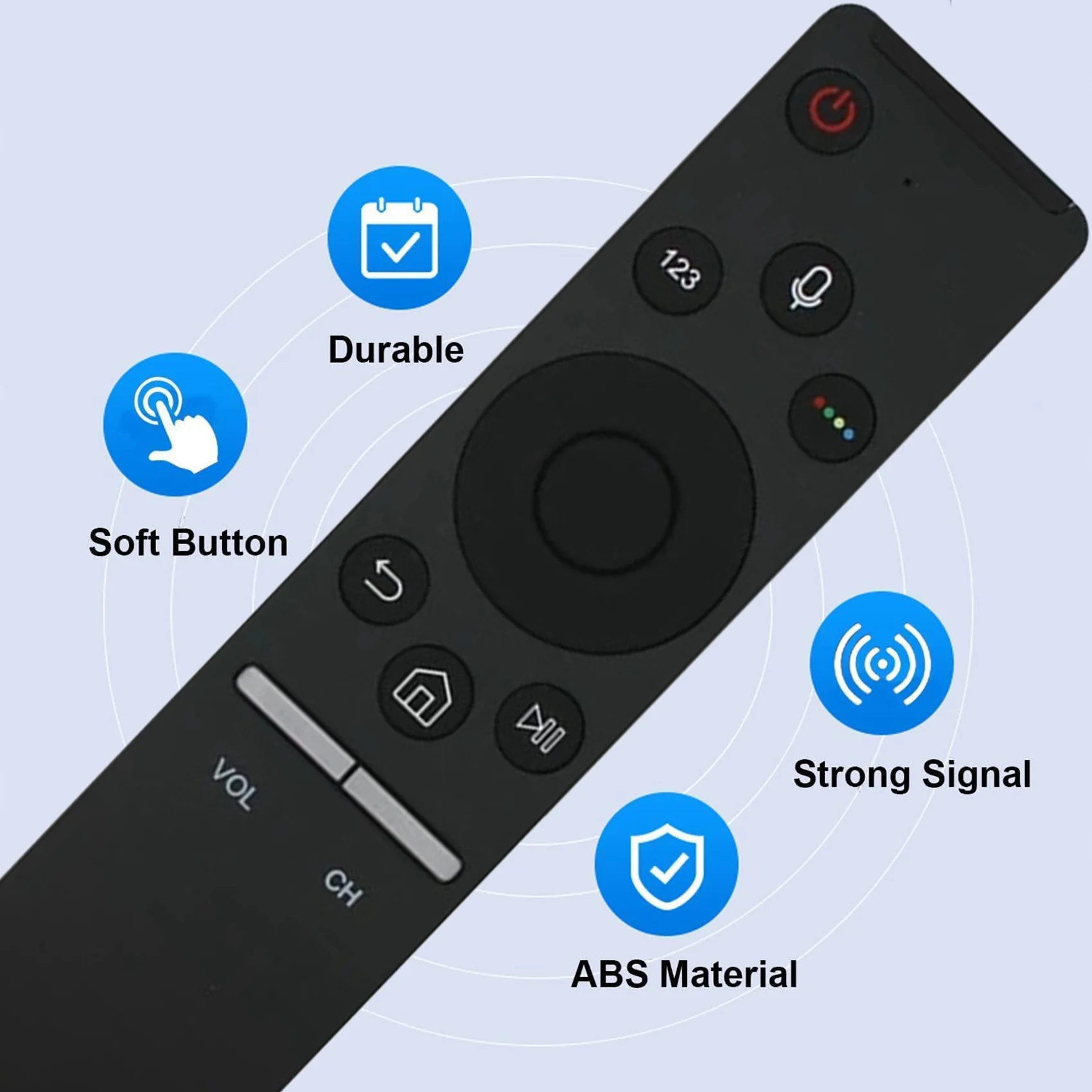 Remote Control TV untuk Samsung TV BN59-01241A BN59-01265A BN59-01259E BN59-01260A pengganti Remote Control suara