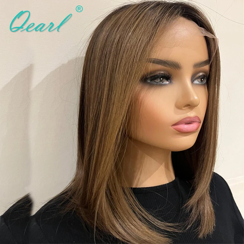 New in Natural Hair Wig Light Brown 100% Human Hair Wigs for Women 13x4 Lace Frontal Wig Small Large Size Cap Glueless Qearl