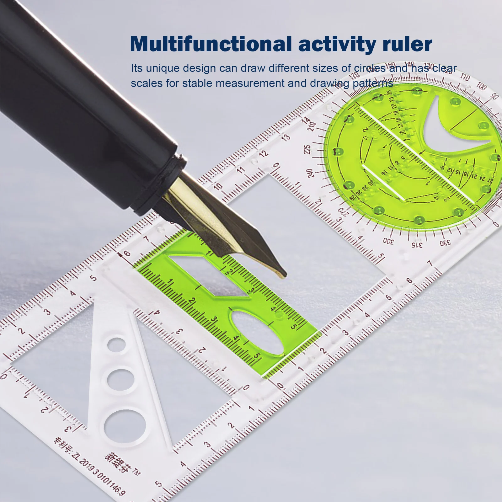 multifunctional-geometric-ruler-geometric-drawing-ruler-portable-mathematics-drafting-tools-lightweight-plastic-for-kids-drawing