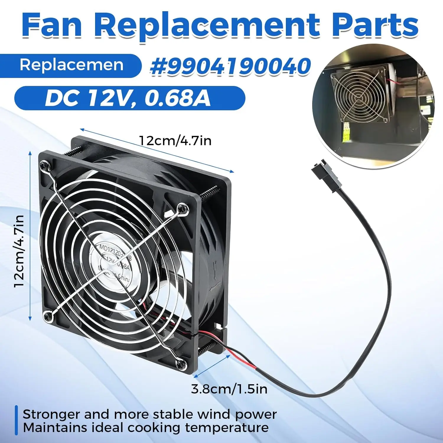 マスタービルト グラビティ シリーズ 560、800、1050 デジタル チャコール グリルおよびスモーカー用の交換用ファンと蓋/ドア スイッチ キット