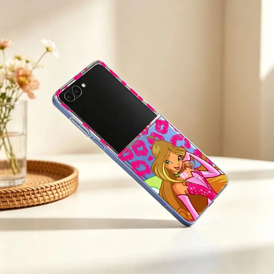 Phone Funda Case for Samsung Galaxy Z Flip 8 Z Flip 7 6 5 4 3 Flip7 FE Flip5 Flip6 Flip4 Flip3 Cute W-Winx Clubs
