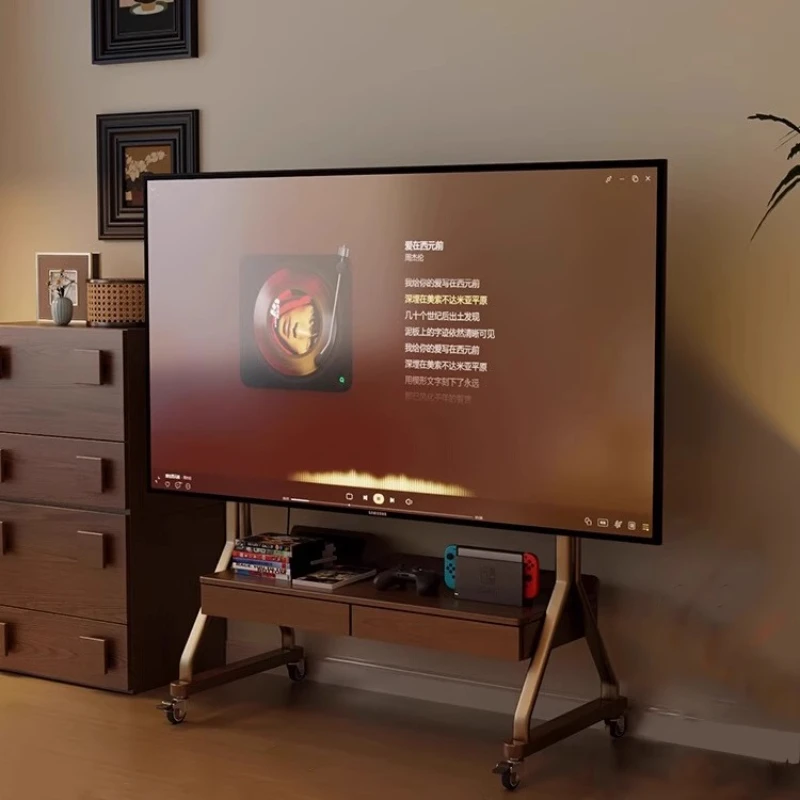 

TV cabinet living room household small apartment floor storage TV bracket