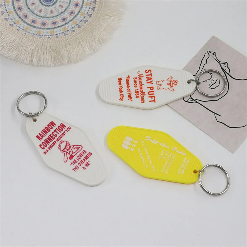 Hotel Keychain Key Tag Plastic Keychain Keychain Fashionable Pendant Backpack Decorative Multiple Colors To Choose From