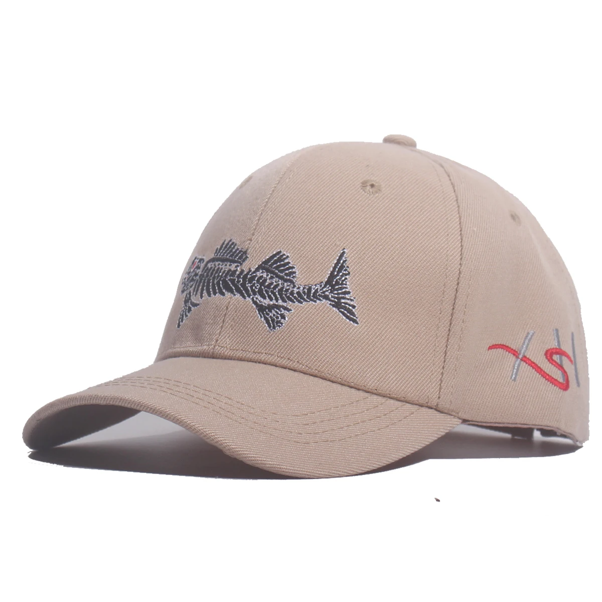 Fish Bone Embroidery Baseball Cap Fashion Unisex Camouflage Snapback Caps Dad Truck Hats Casual Hip Hop Fitted Cap Spring Autumn