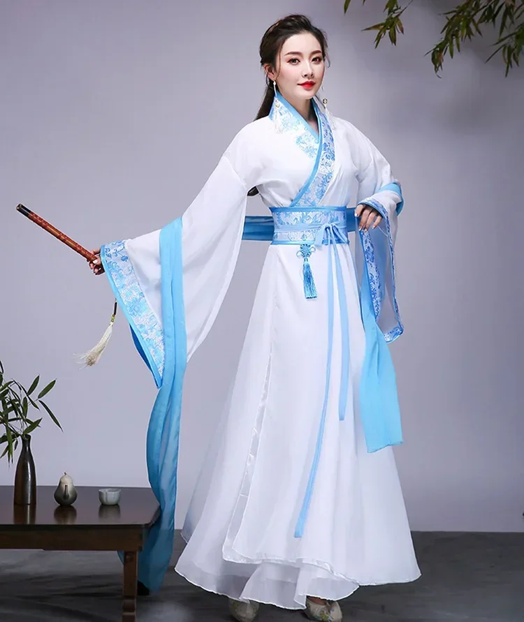 Disfraz chino antiguo de hada para mujer, vestido Hanfu para Cosplay, traje Tang Vintage, traje de princesa Noble Hanfu, Baile Folclórico Nacional