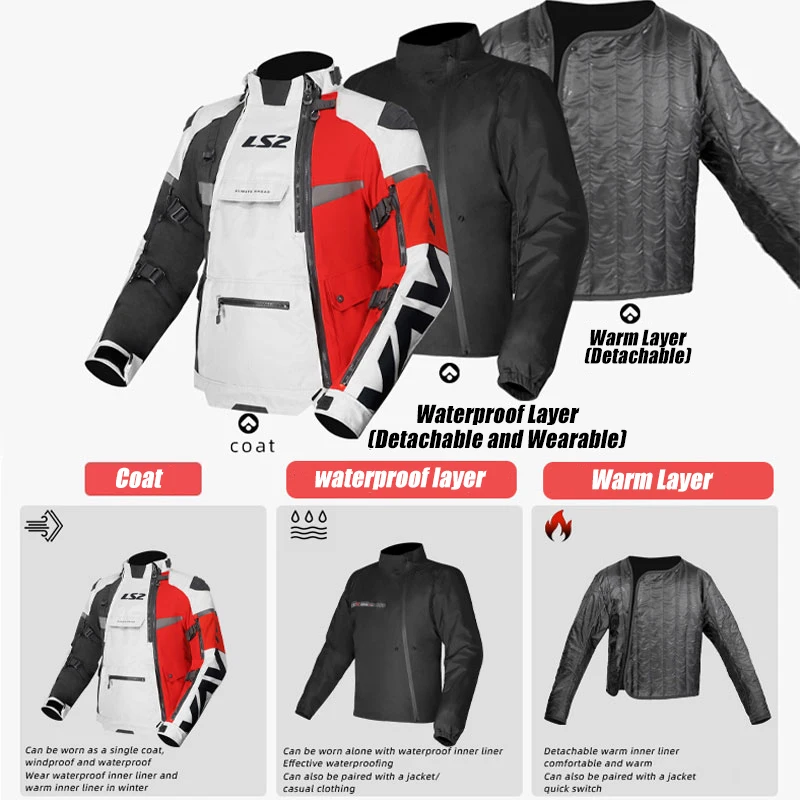 LS2 Original Motorcycle Jacket LS2 X-MASTER Motocross Jacket Pants