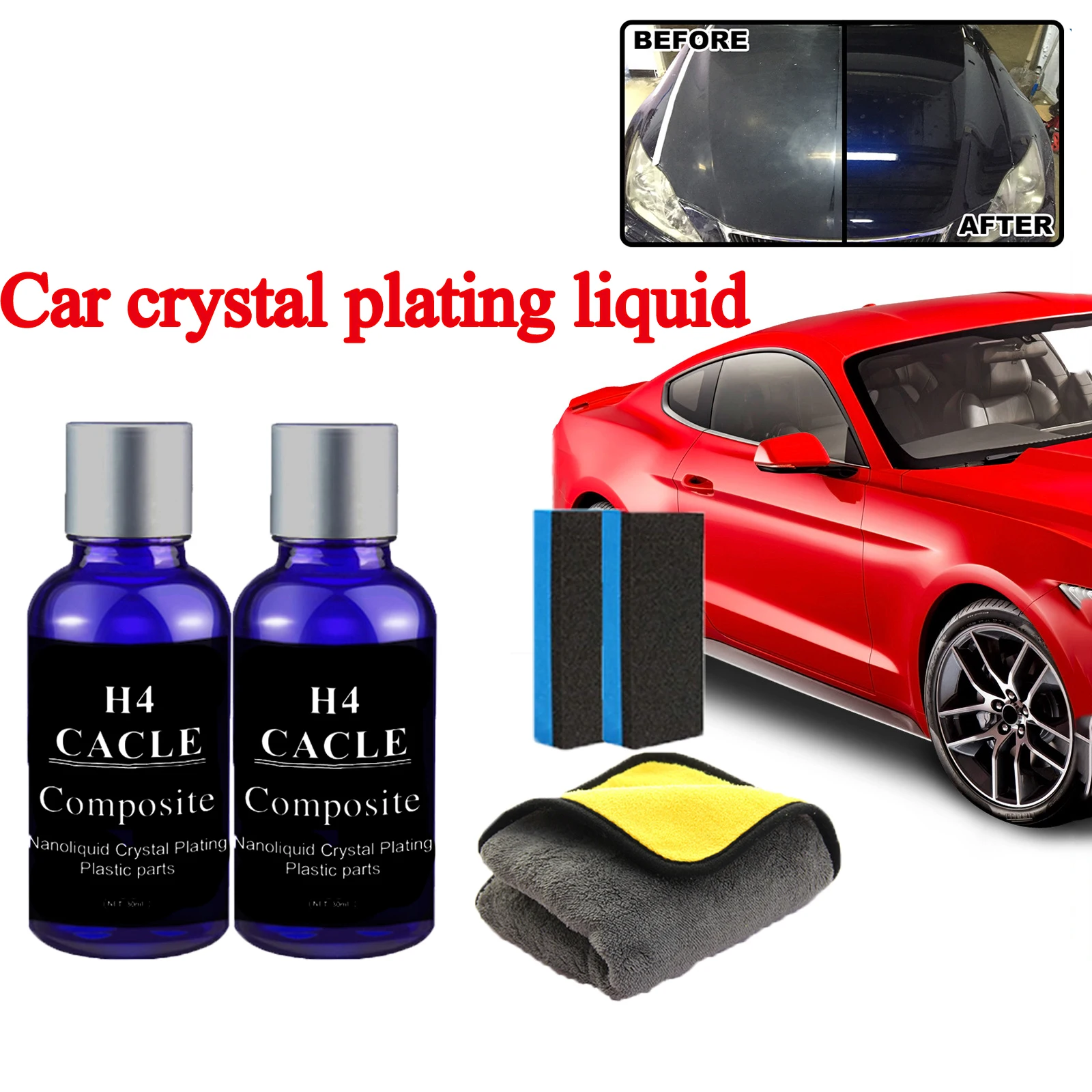 Car plating Crystal Plating Decontamination Waterproof Car Wax Protection Keeping Light Waxing Increasing Brightness Resist Scra