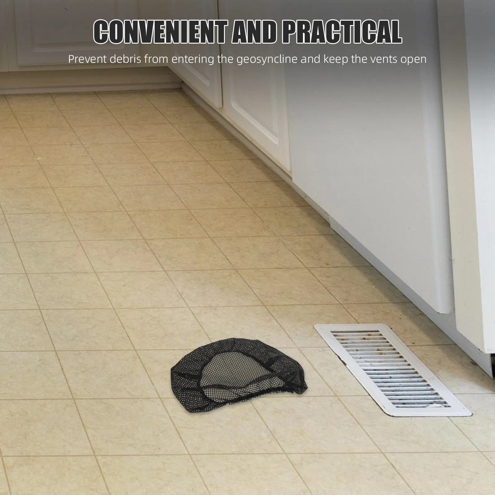 

Washable Floor Vent Filter Mesh Screen High Elasticity Vent Cover for Home Air Vents Reusable Easy Install Ventilation Net Bag