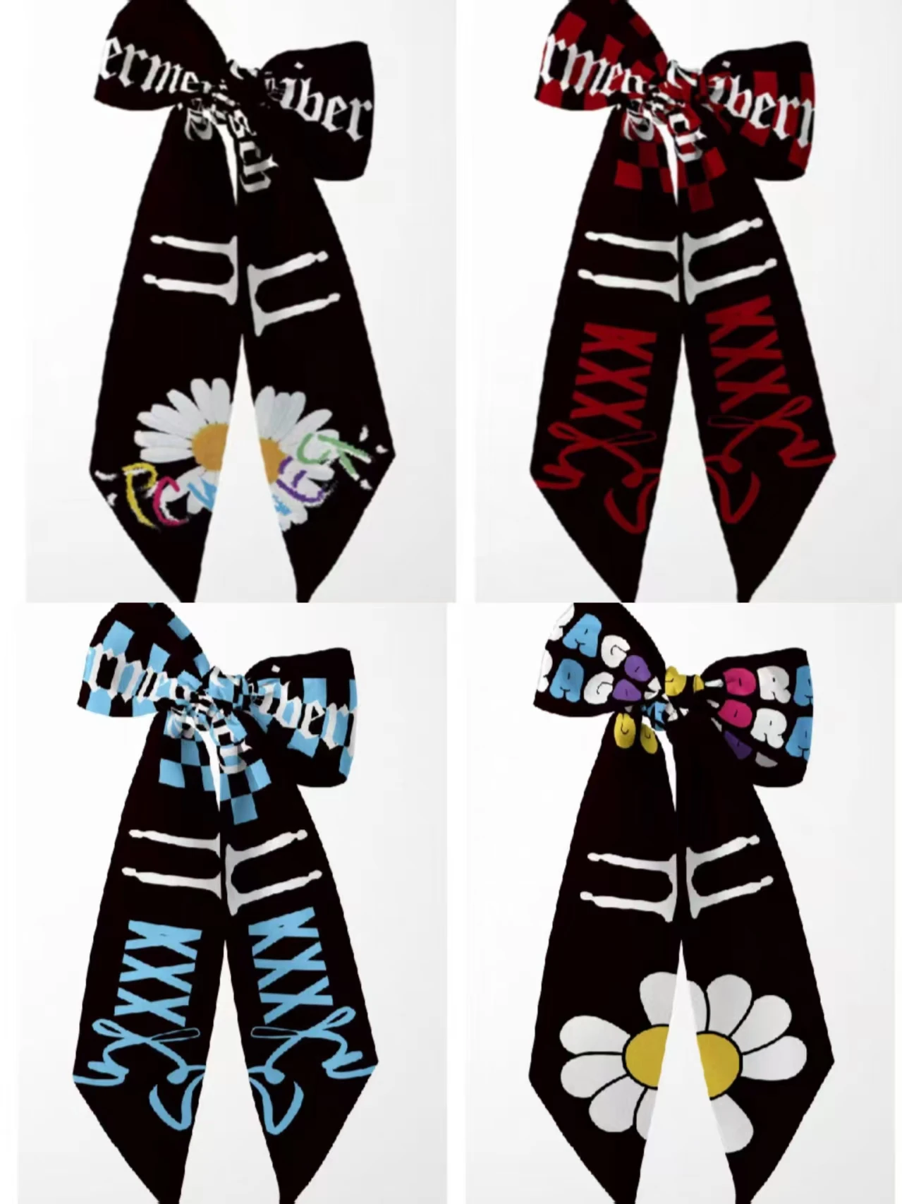 

Kpop Superstar Idol Boy GD Element Silk Scarves Ribbons Concert Support Scarves Tie Bags Handle Scarves G-Dragon Fans Gifts