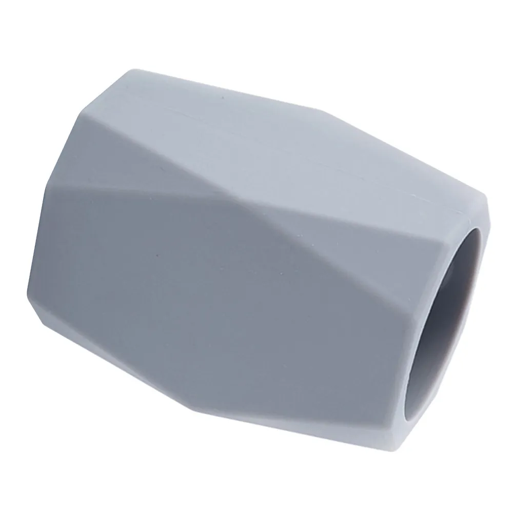 1Pcs Grey Silicone Pen Holder Geometry Shape Desktop Stationery Organizer Large Capacity Non-Slip Waterproof Suitable for Office