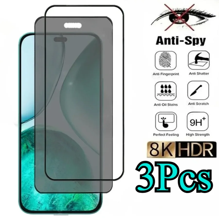 3PCS Anti-spy Protective tempered glass For Honor 400 Pro Lite Privacy Screen Protectors For Honor X8b X8c X9c X7c X70i X60 GT