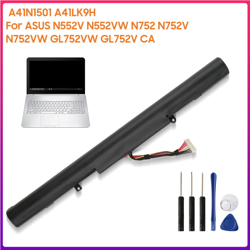 

Original Laptop Battery A41N1501 A41LK9H For ASUS N552V GL752VW GL752V CA N552VW N752 N752V N752VW Authentic Battery