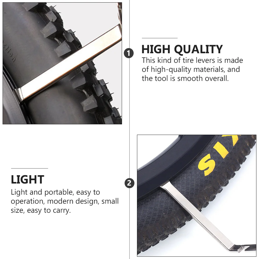 

3pcs Steel Tire Lever High Strength Bike Repair Tool For Mountain Road Folding Wheels Cycling Maintenance Accessories
