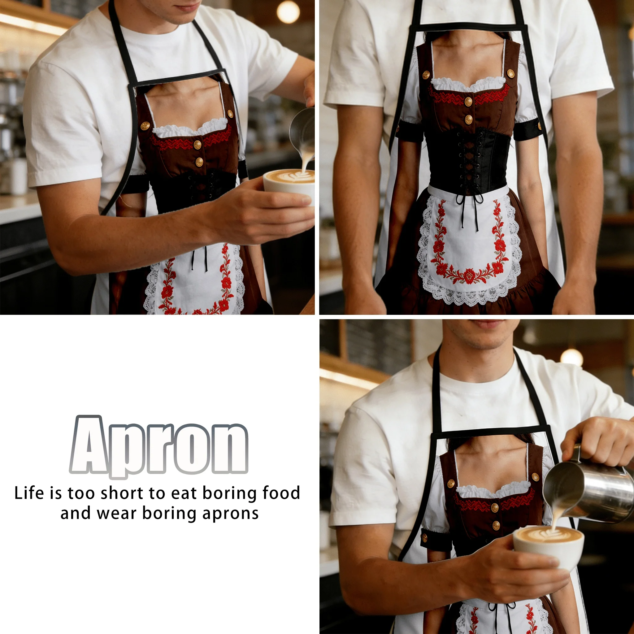 ชุดเดรส Dirndl ลายผ้ากันเปื้อน - Kitchen Baking Gifts บทวิจารณ์และราคา