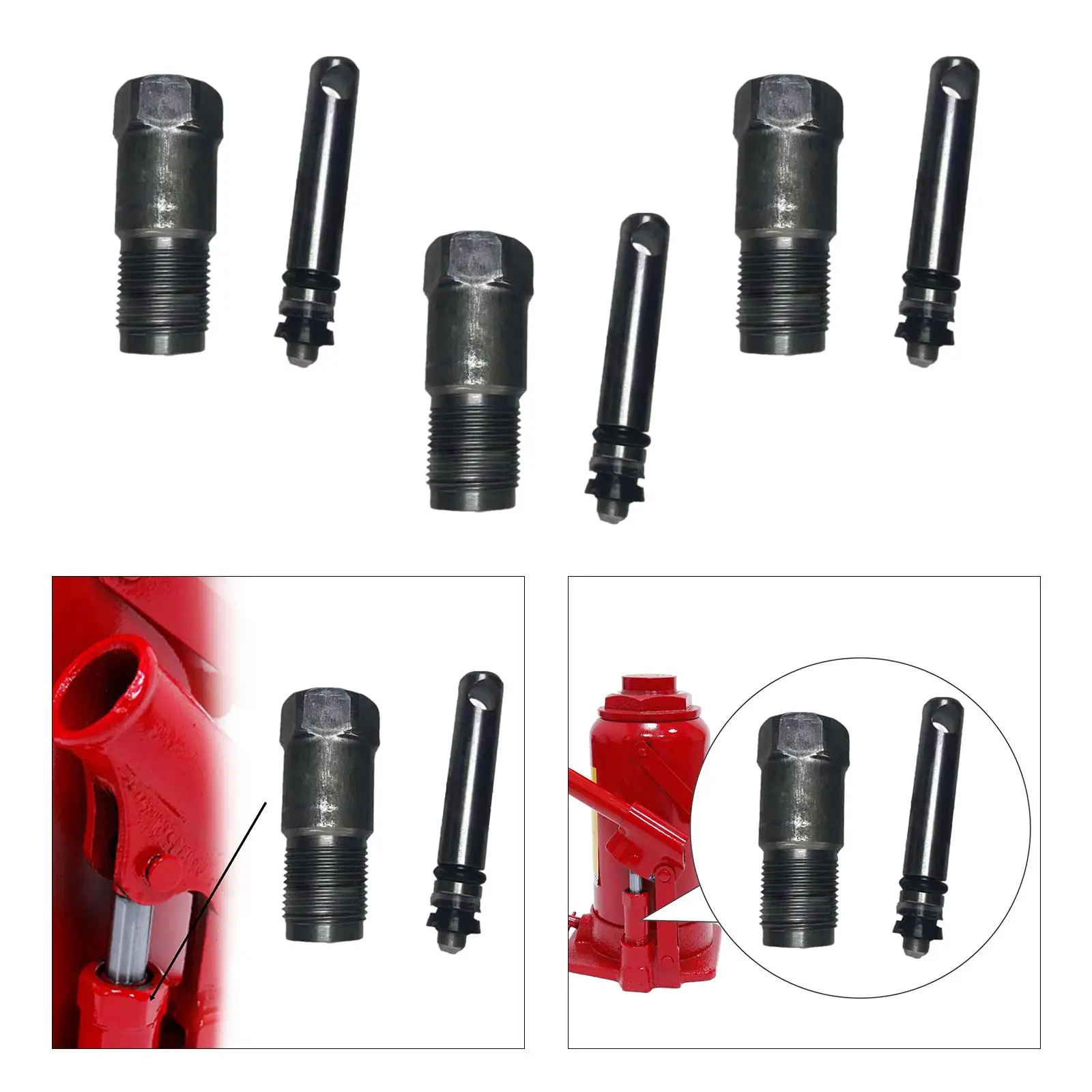 Generic Hydraulic Vertical Jack Oil Pump Double Oil Seal Repair Set Cylinder Piston Plunger Parts Auto Repair Easy Installation