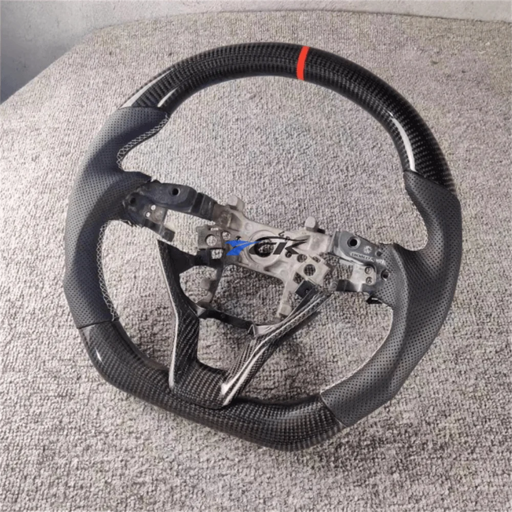 

Customized Carbon Fiber black leather Red Stripe Steering Wheel For Honda Accord 2018 2019 2020 2021 2022 2023