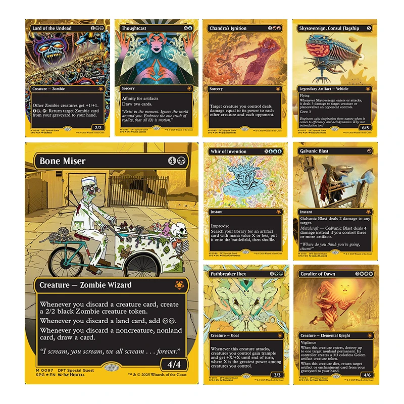 

Homemade Diy Magic The Gatherings Storms Trading Card Game Bone Miser Thoughtcast Lord of The Undead Collection Card Toys Gift
