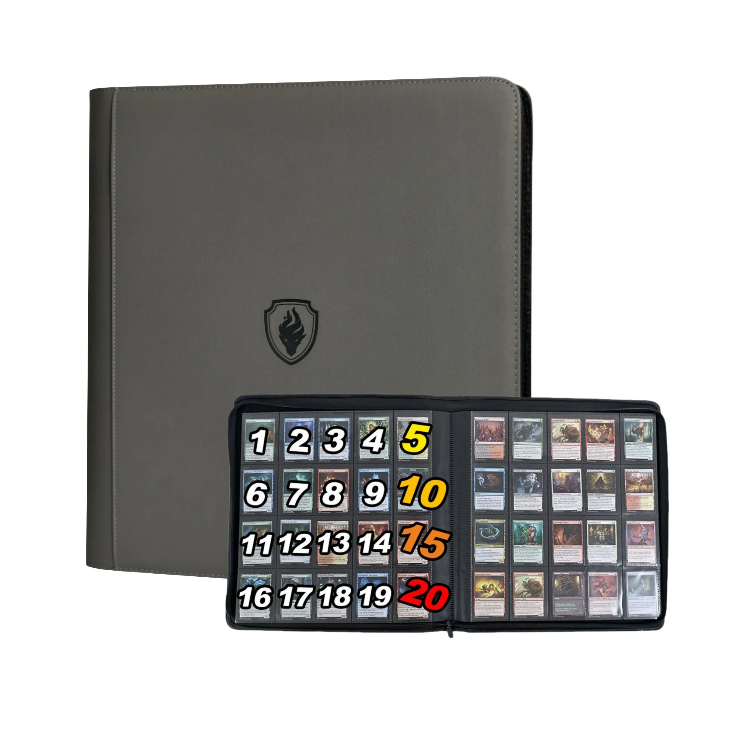 1280+ kaarten 20-pocket kaartenmap verzamelalbum - pagina's geschikt voor gamekaarten, sportkaarten en andere kaarten