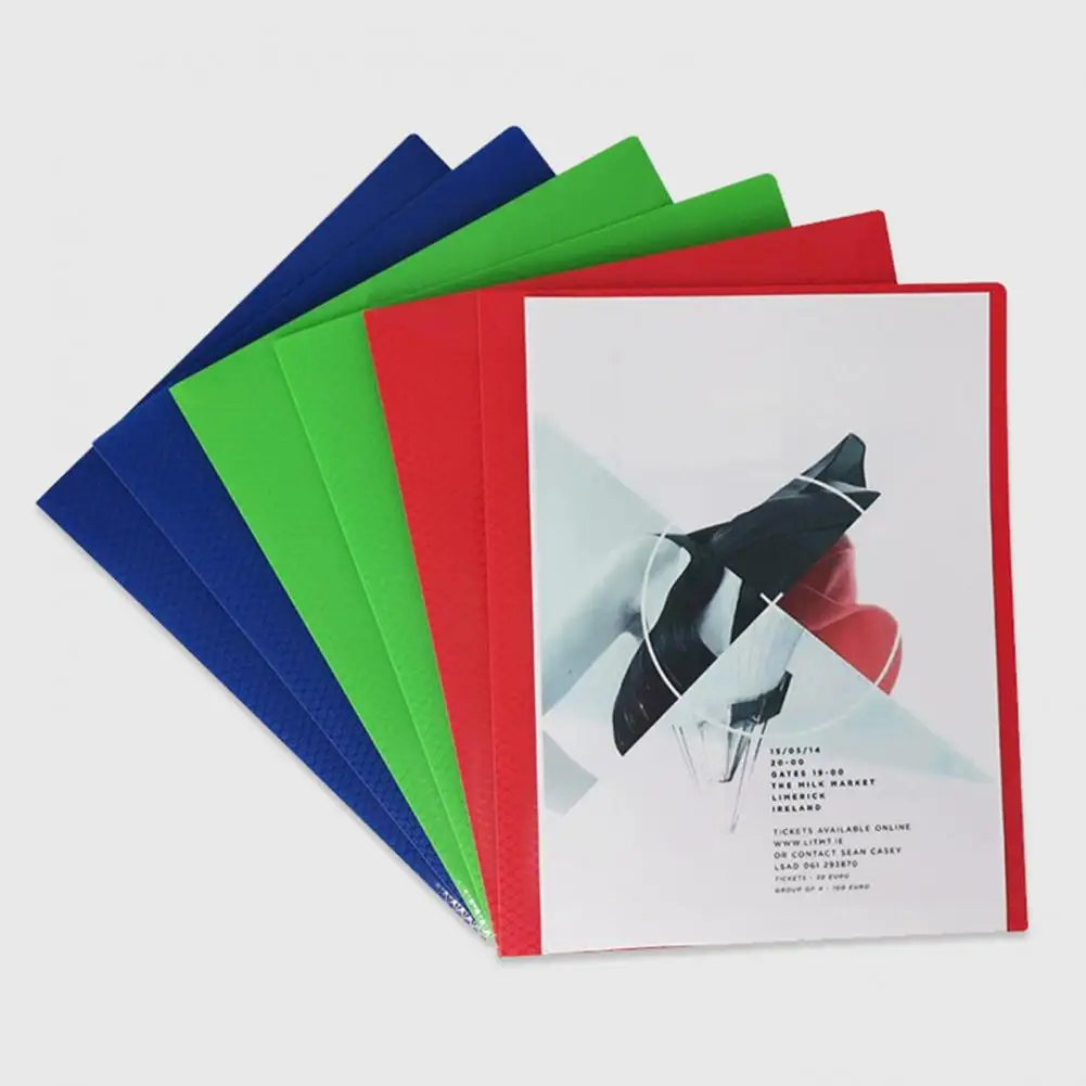 Easy to Clean Folder Waterproof Tear-resistant A4 Size File Folder with Pockets Prong Fasteners for Documents Organization