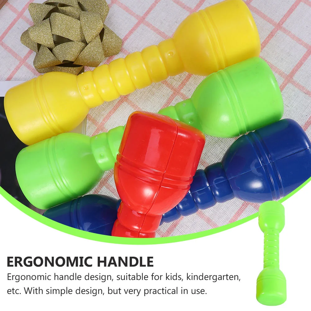 2 Pcs Children\'s Dumbbell Kids Fitness Gear Plastic Dumbbells Ergonomic Barbells for Kindergarten Abs Lightweight Equipment