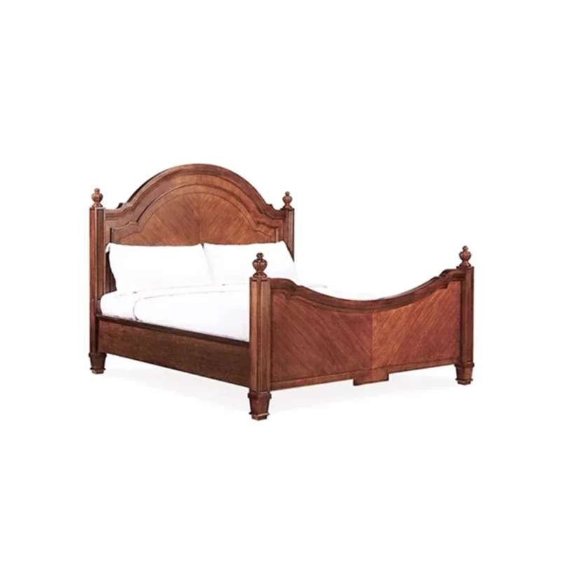 

American light luxury solid wood carving flower soft double bed European Vienna 1.8 meters master bed