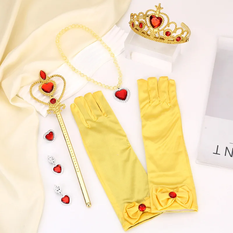 Ręcznie robione dzieci peruka księżniczka warkocz Cosplay księżniczka impreza z okazji Halloween akcesoria do kostiumów dziewczyny korony magiczna prezenty dla dzieci