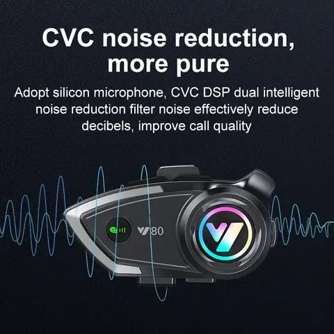 Y80 Motorcykelhjälm Bluetooth-headset Trådlöst V5.3 Handsfree-samtal Musikhörlurar för Motorcykelförare GPS Vattentäta Hörlurar 8 best sales y80 - №7