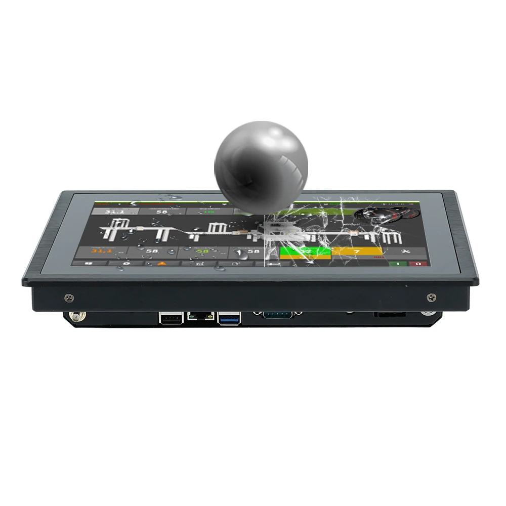 TLF aluminium behuizing 5-inch touchscreen mini-pc Quad Core ingebedde Ip65 touchscreen pc