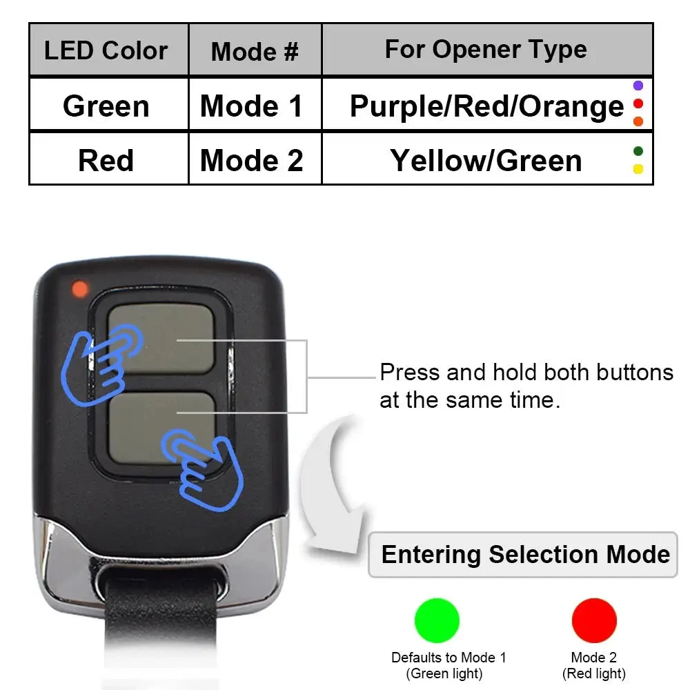 Garage Remote Control compatible with Liftmaster 890MAX 893MAX 371LM 377LM 891LM 893LM 81LM 82LM Purple Yellow Green Orange Red