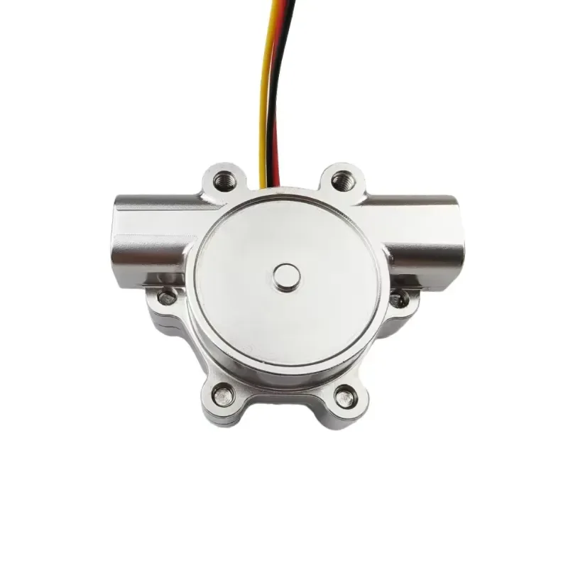 Micro-Flow High-Accuracy Sensor G1/4 Hall Effect Pulse Flow Meter Stainless Steel Turbine Water Flow Sensor with 3 Wires