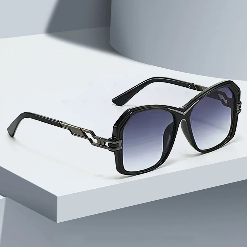 

Vintage Sunglasses for Women Green Yellow Gradient Lens Geometric Frame Glasses with Modern Design Personality Glasses Women