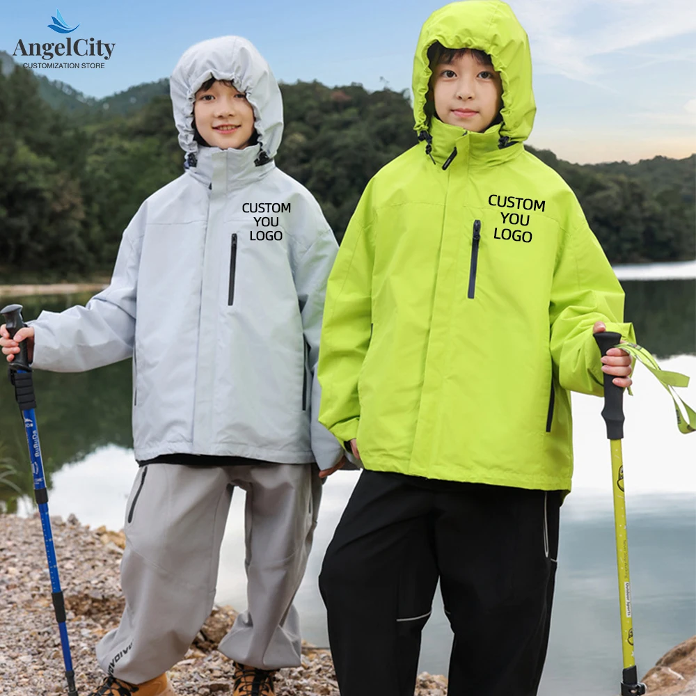 

Customized Waterproof Jacket With Logo For Boys And Girls Three In One Children's Submachine Jacket Wholesale Name Image