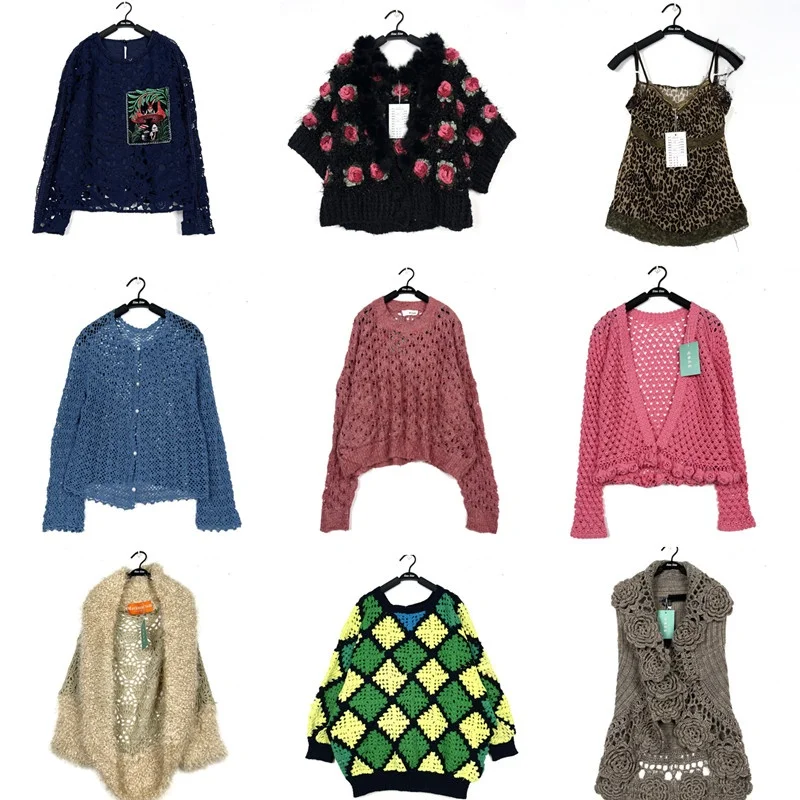 

Vintage Handmade Hollow out Hook Flower Forest System Countryside Sle Jaet Lazy Sle Sweater T3 Spring 2024 Regular Length