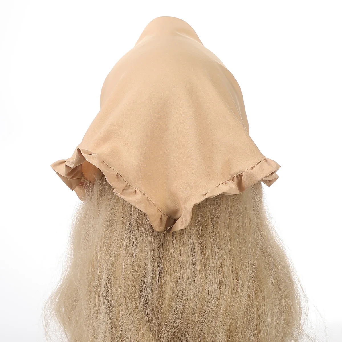 

Женский модный треугольный шарф с эластичным поясом, однотонный, с рюшами и бахромой в виде деревянных ушек