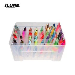 40 Grid Multifunction Fishing Tackle Box Squid Jig Hard Bait Minnow Organizer Webfoot Octopus Egi Storage Boxes Fishing Tackle