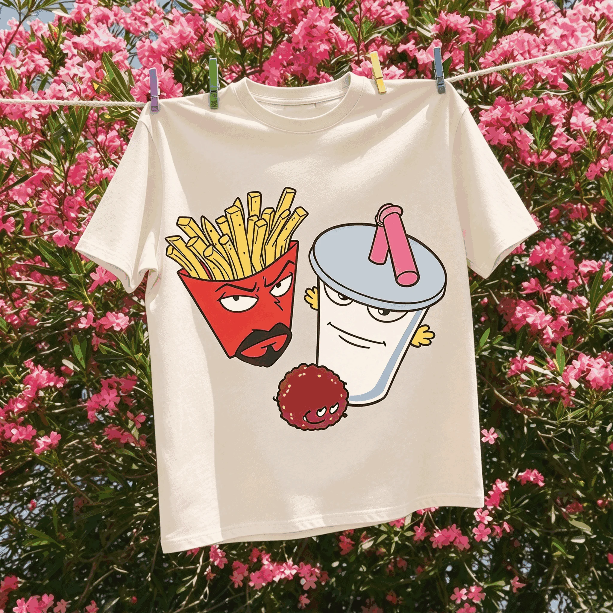 Aqua Teen Hunger Force Oversized Unisex Anime Lover Print T-shirts for Men Women Fashion Streetwear Trendy Cotton high quality