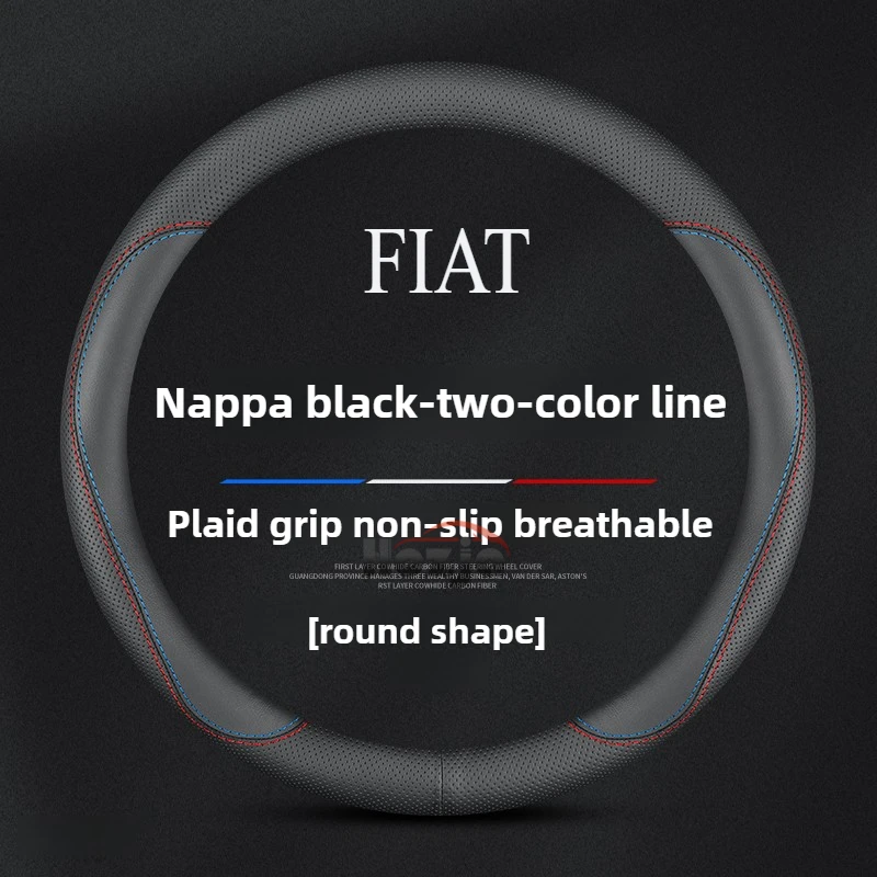 

Leather Car Steering Wheel Cover for Fiat Strada Sedici Ulysse Tipo 500x Doblo Linea Bravo Panda 500 Argo Pulse Auto Accessories