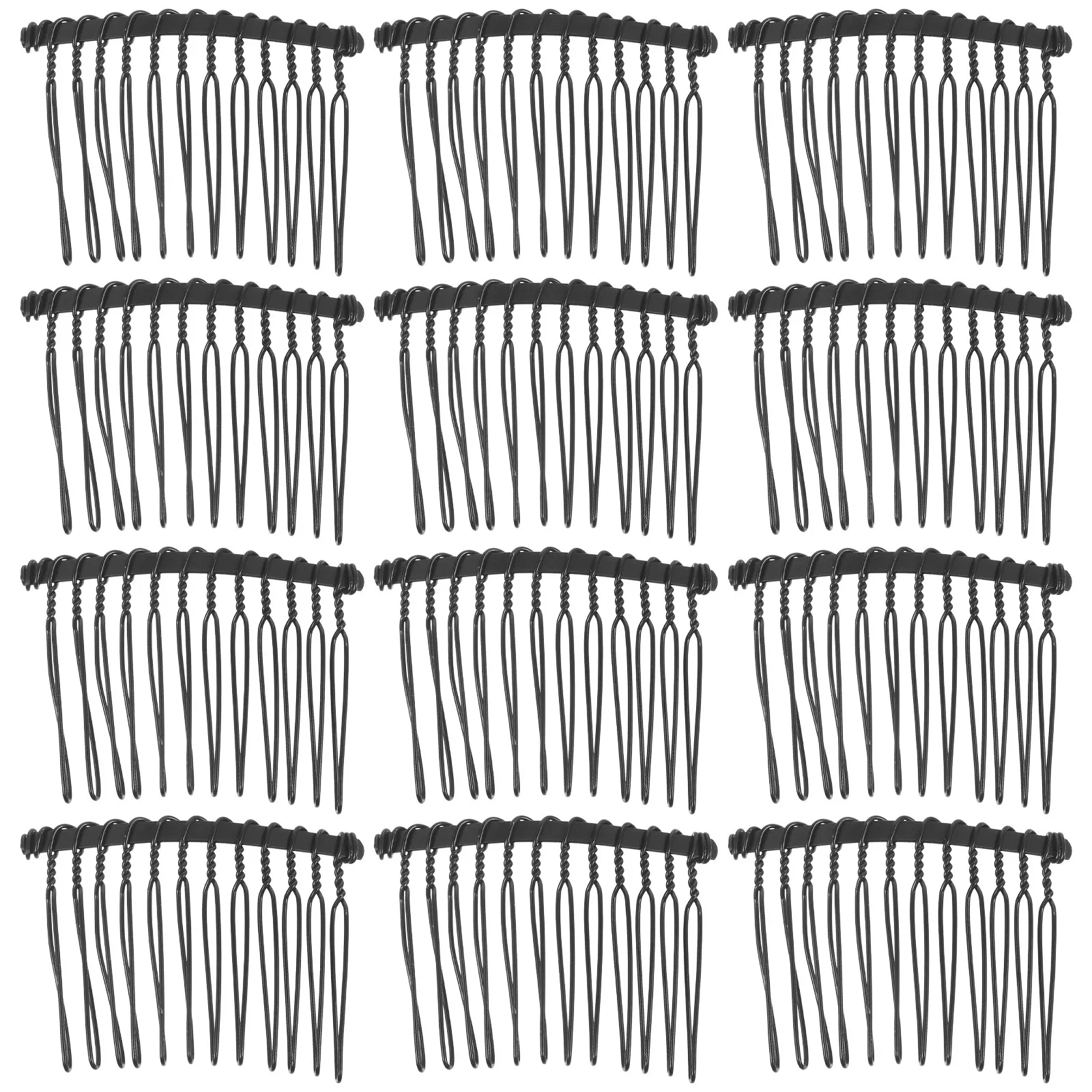 

25Pcs Hair Comb Set Metal Wire Multi-Tooth Hair Combs Clips for Wedding Bridal Hairpieces Decorative Accessories
