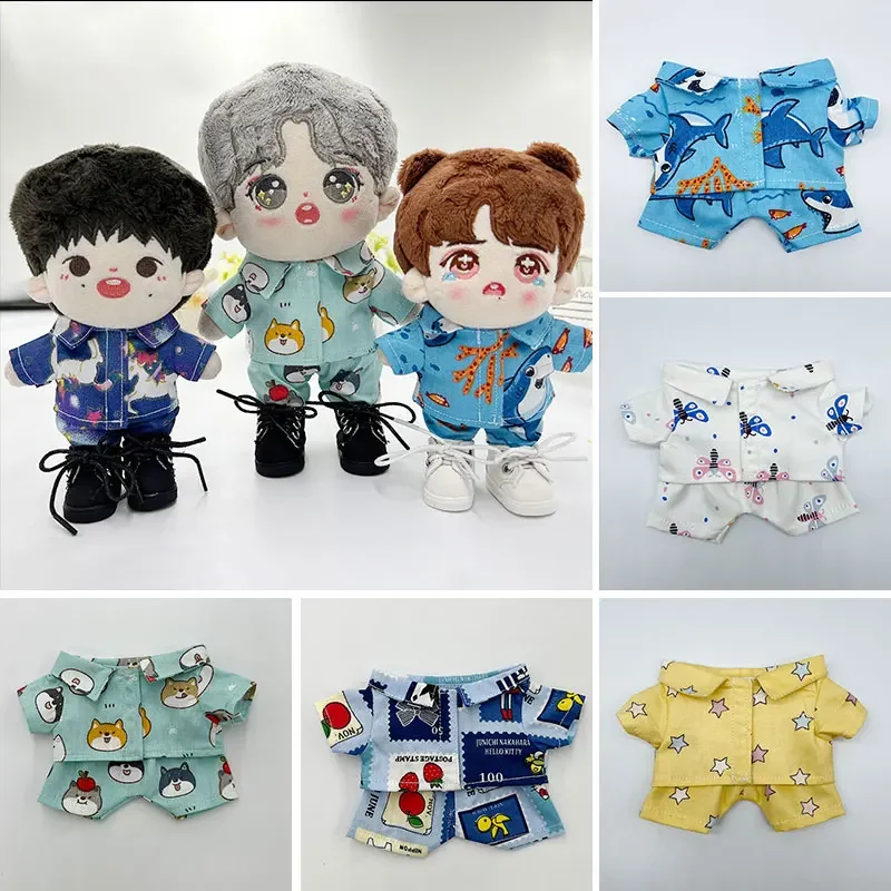 Baby clothes 20cm15cm cotton doll clothes doll shirt pants shirt pajamas cute set doll clothes suit doll accessories