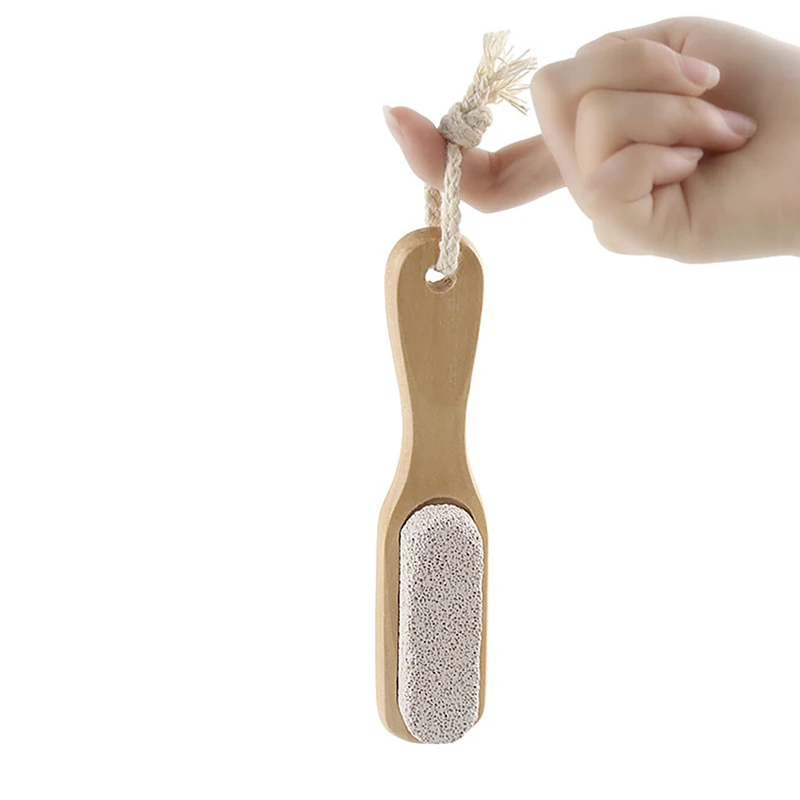 

1 шт. Деревянная пемза-щетка для массажа и отшелушивания стоп, инструмент для ухода за ногами