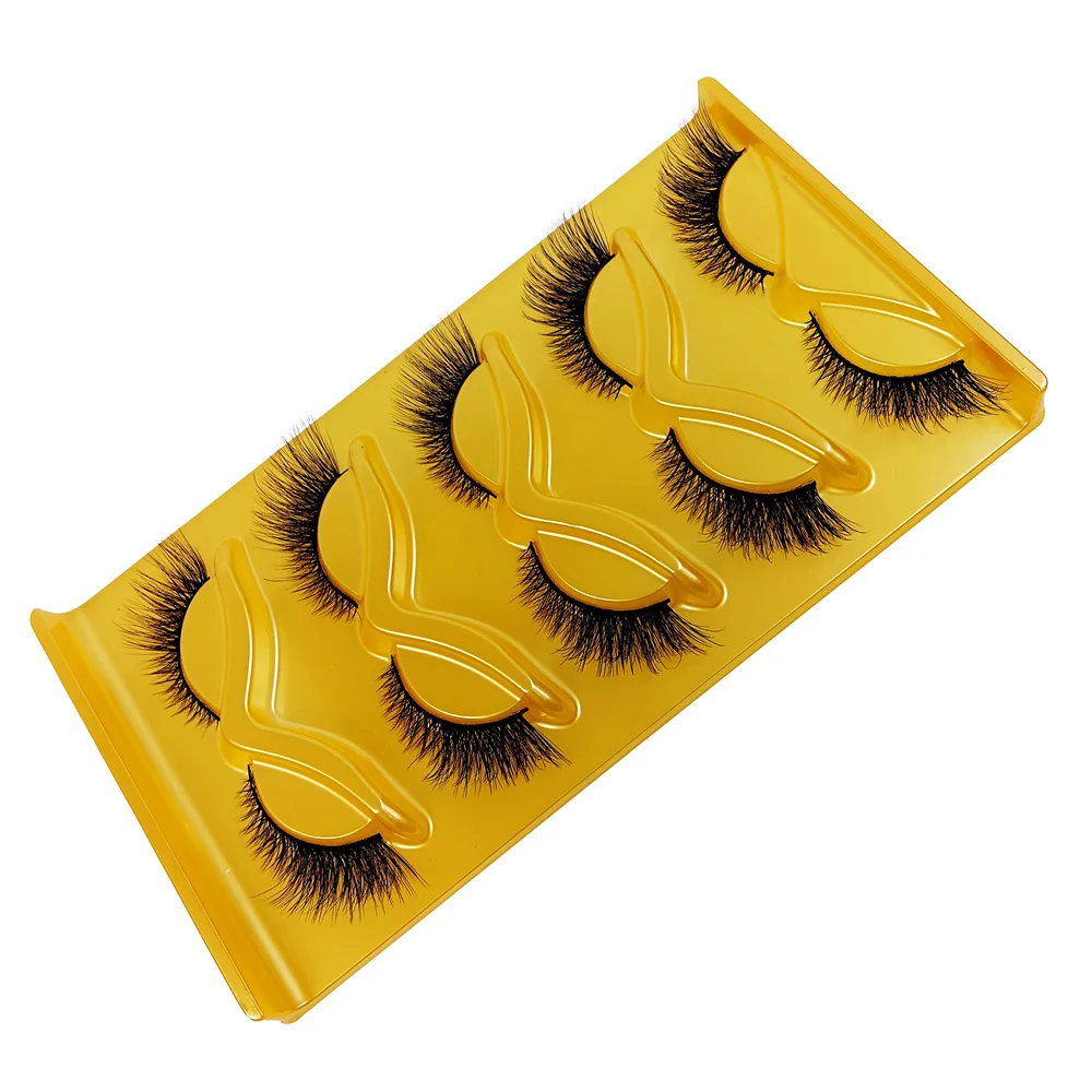 Pestañas postizas de Ojos de gato, extensiones esponjosas, 10 pares, 2 cajas