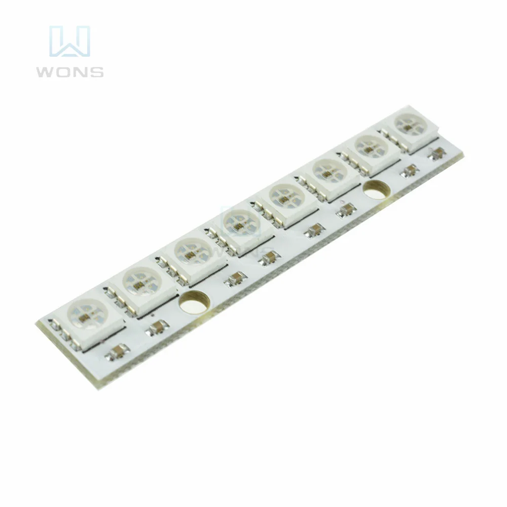 8 Channel WS2812 WS2812B WS 2811 5050 RGB LED Lamp Panel Module 5V 8-Bit Rainbow LED Precise